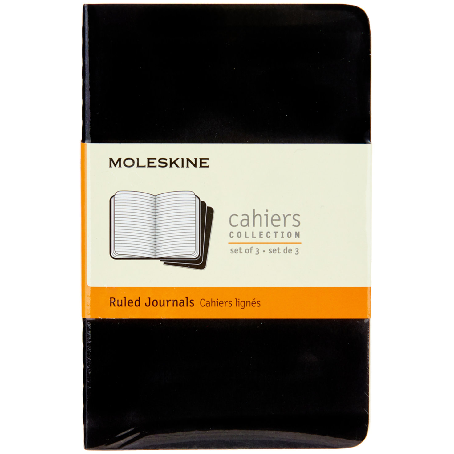 MOLESKINE Notizheft Cahier A6 704895 liniert, schwarz 3 Stück