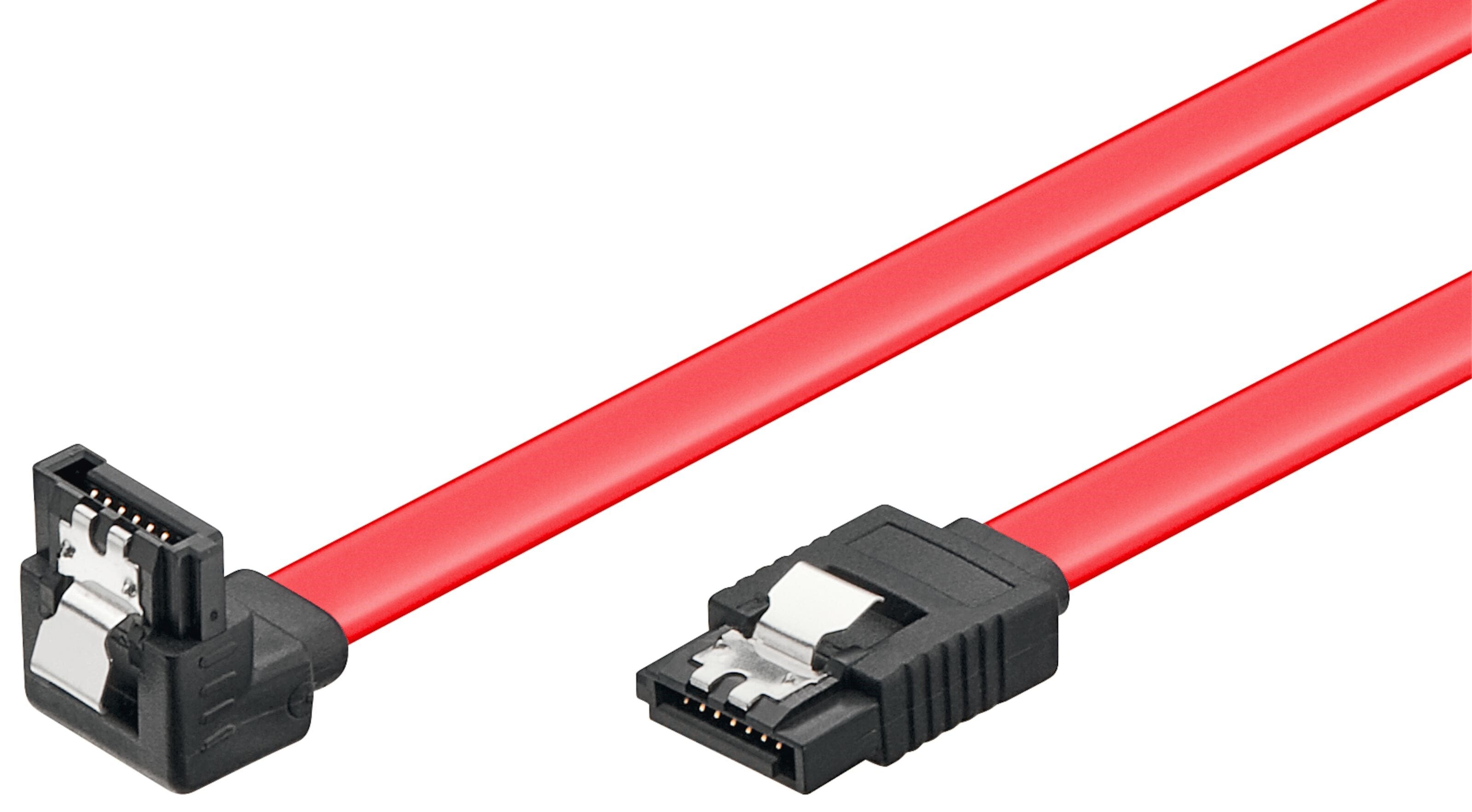 Vinklet Sata 6 Gb/s-kabel med lås 0,5 m