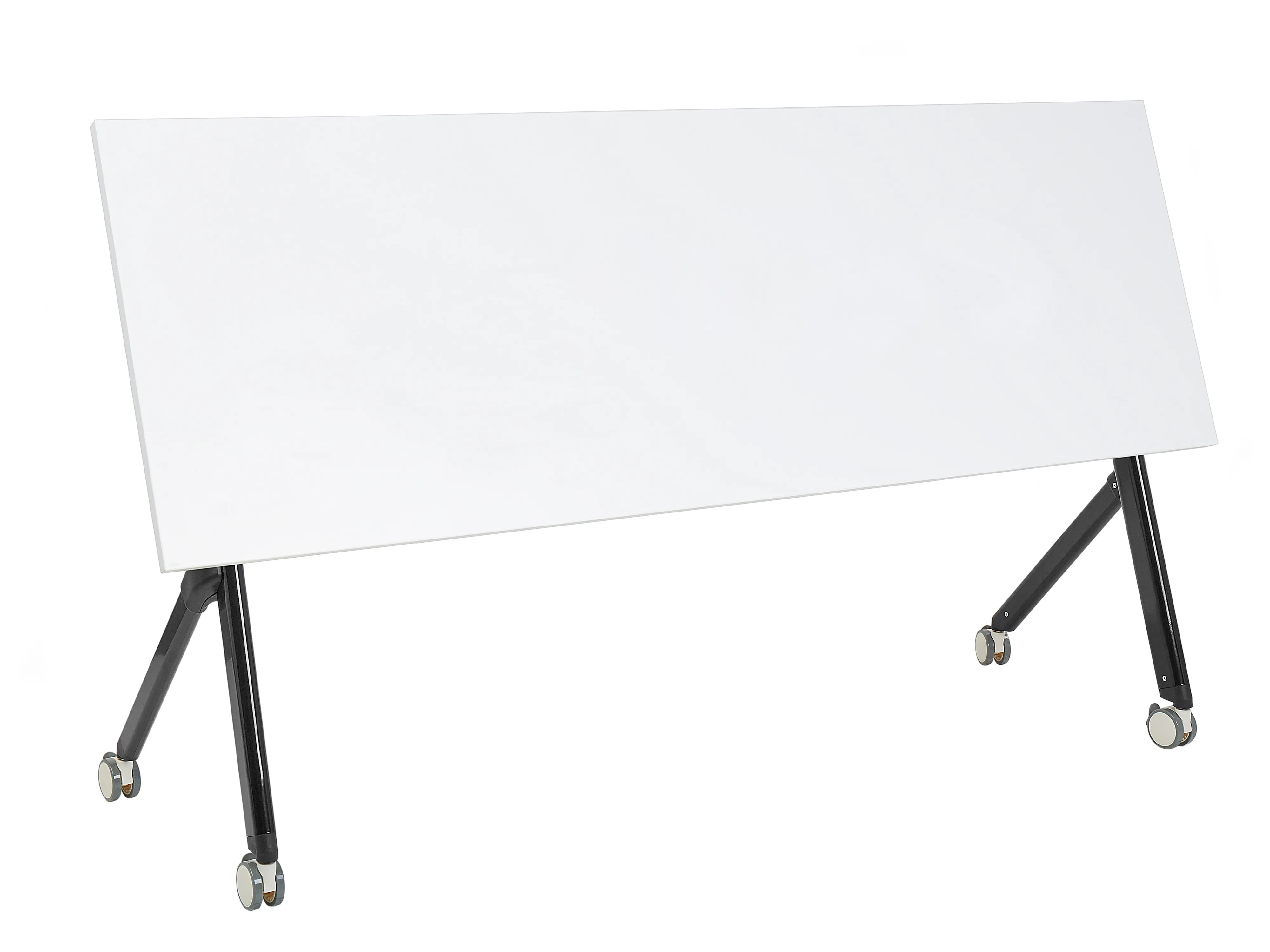 Inklapbaar bureau BENDI Wit 180 cm 60 cm met wielen