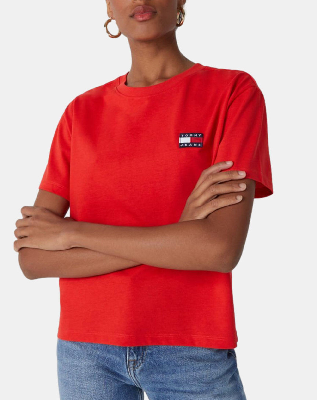 Tommy Jeans T-Shirt badge rouge