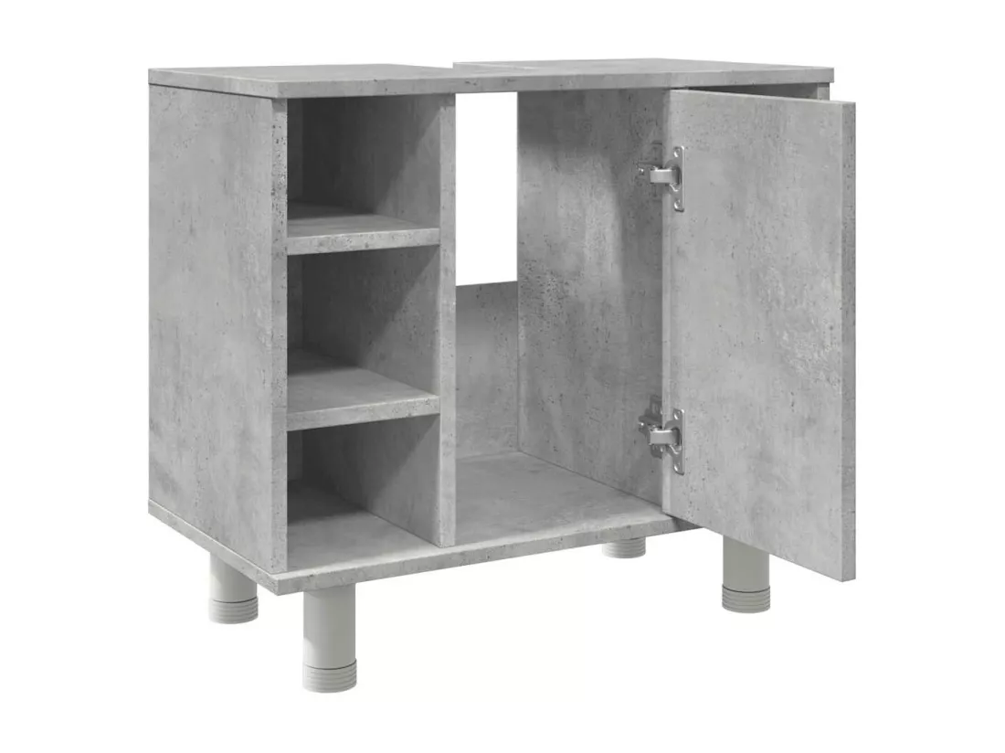 Armoire de salle de bain Gris béton 60x32x53,5 cm Aggloméré