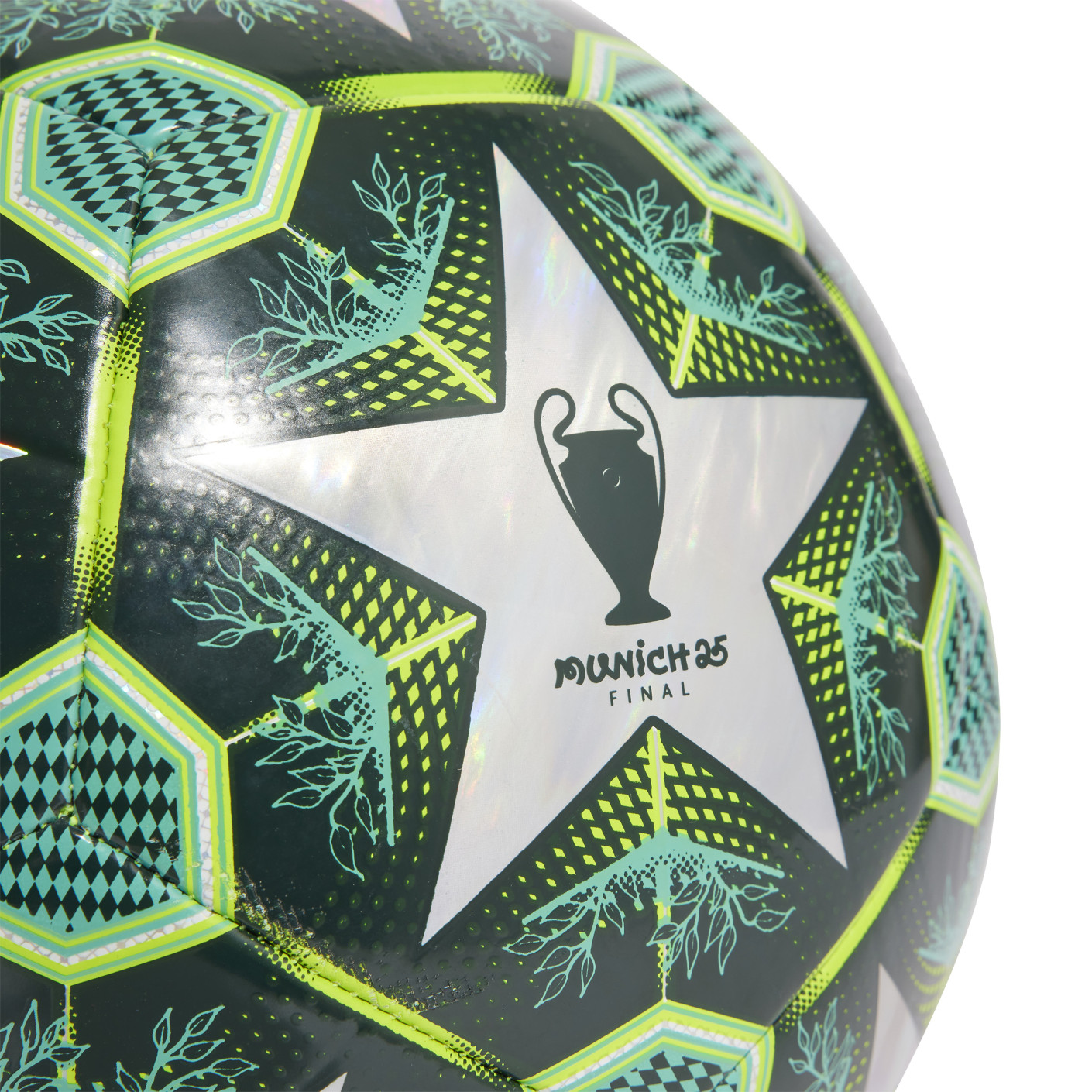 Adidas UEFA Champions League Training Foil Voetbal Maat 5 2024-2025 Groen Zilver Geel