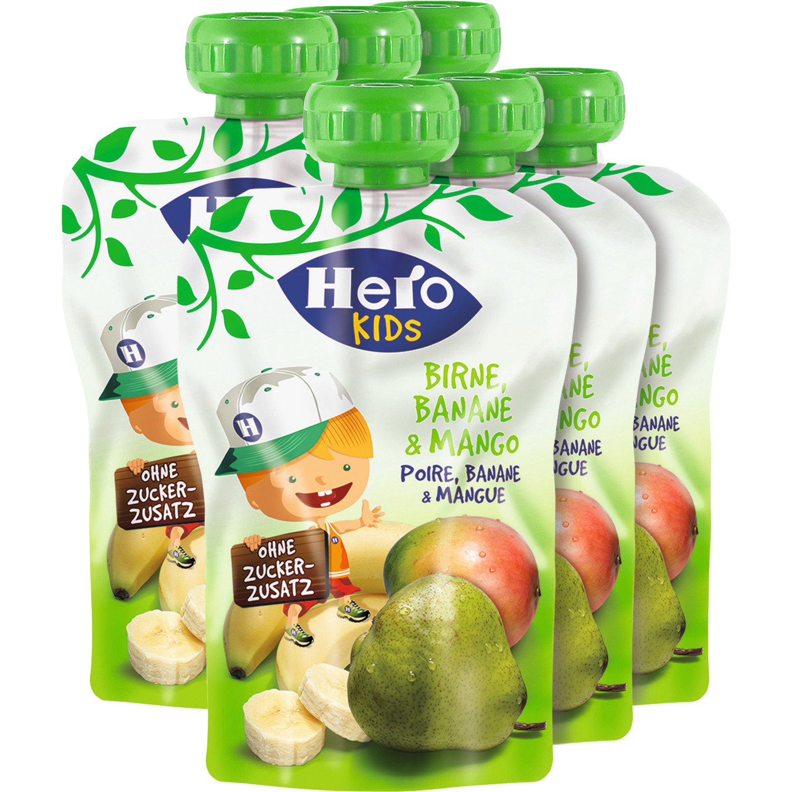 Hero Kids Birne Banane Mango 6x120g