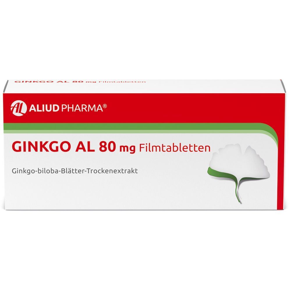 Ginkgo AL 80 mg Filmtabletten bei altersbedingten Gedächtniseinbußen mit leichter Demenz - Jetzt 10% Rabatt mit dem Code 