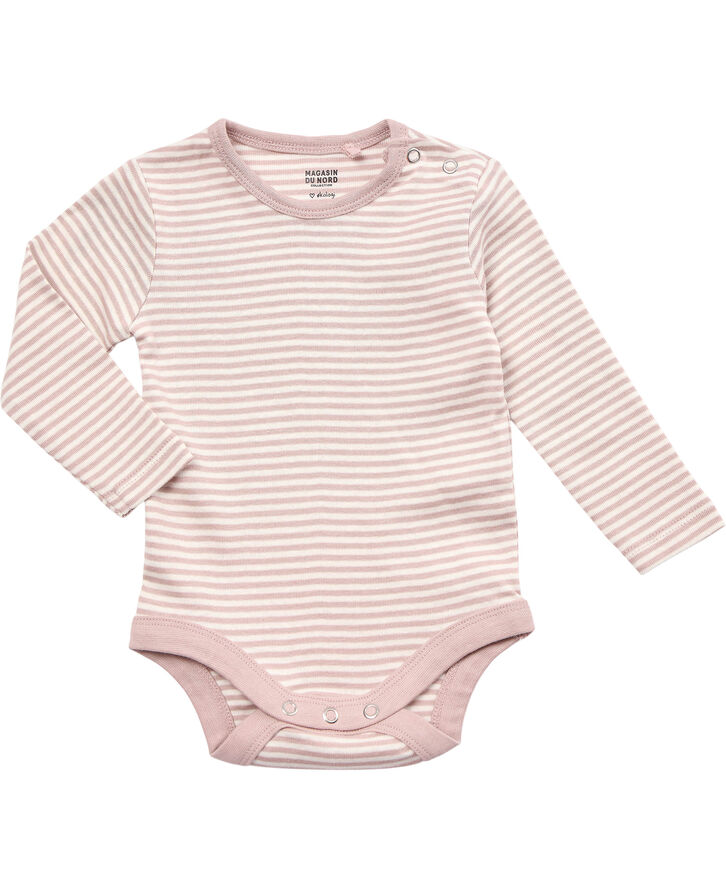 Magasin du Nord Collection Petit baby body - Organic Adobe rose / star white stripe