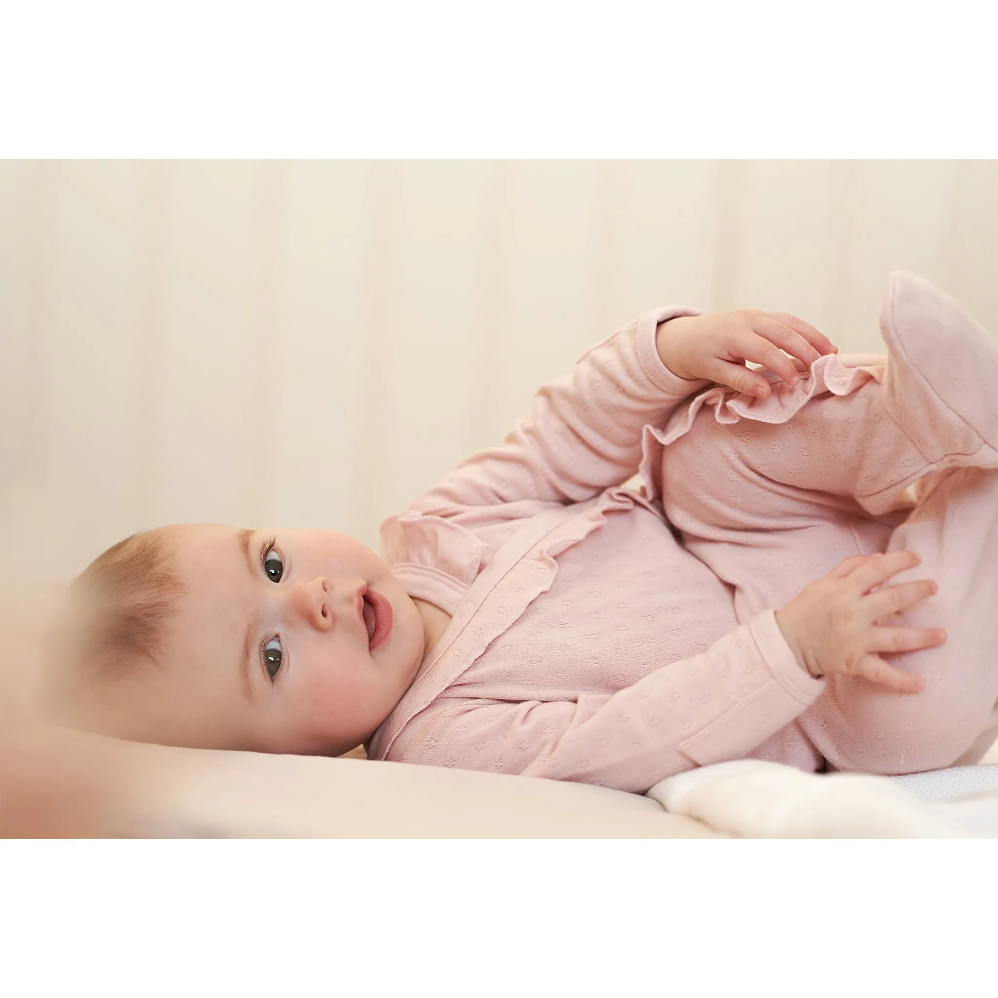 Firsts par Petit Lem Pyjama Pointelle Rose 0-9mois