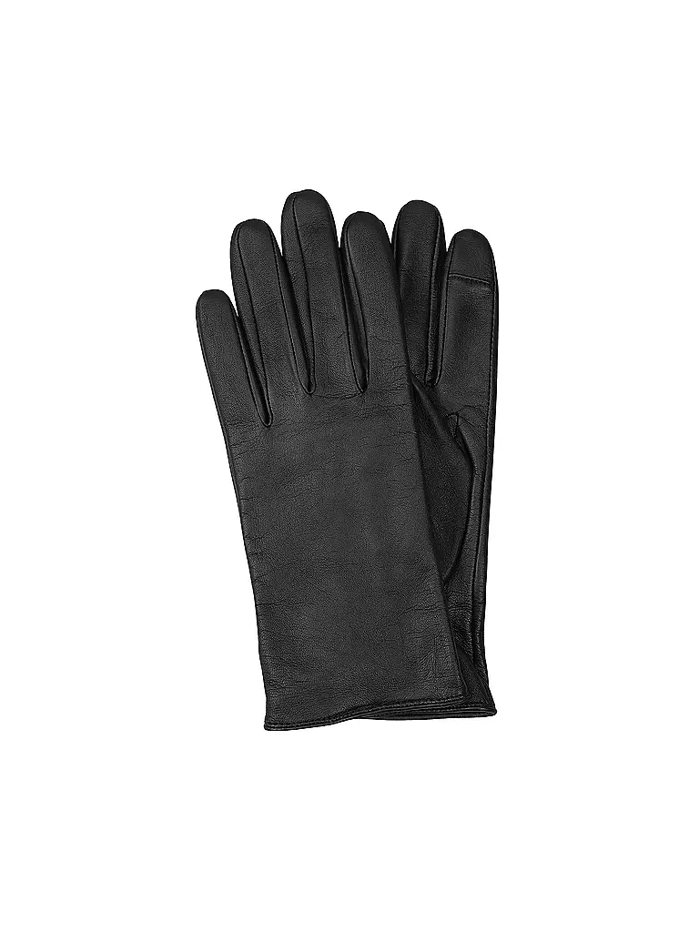 BOSS Lederhandschuhe schwarz