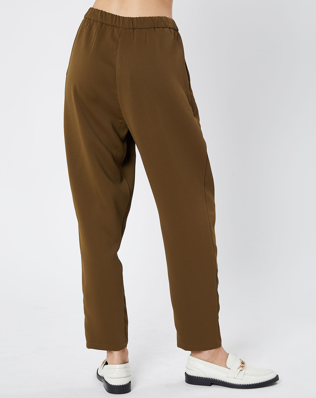 Molly Bracken Pantalon carotte à pinces Collection Premium kaki