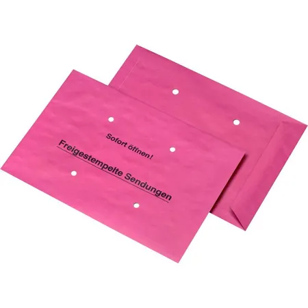 MAILmedia 10 Freistempler-Versandtaschen / DIN B4 / nassklebend / Farbe: rot