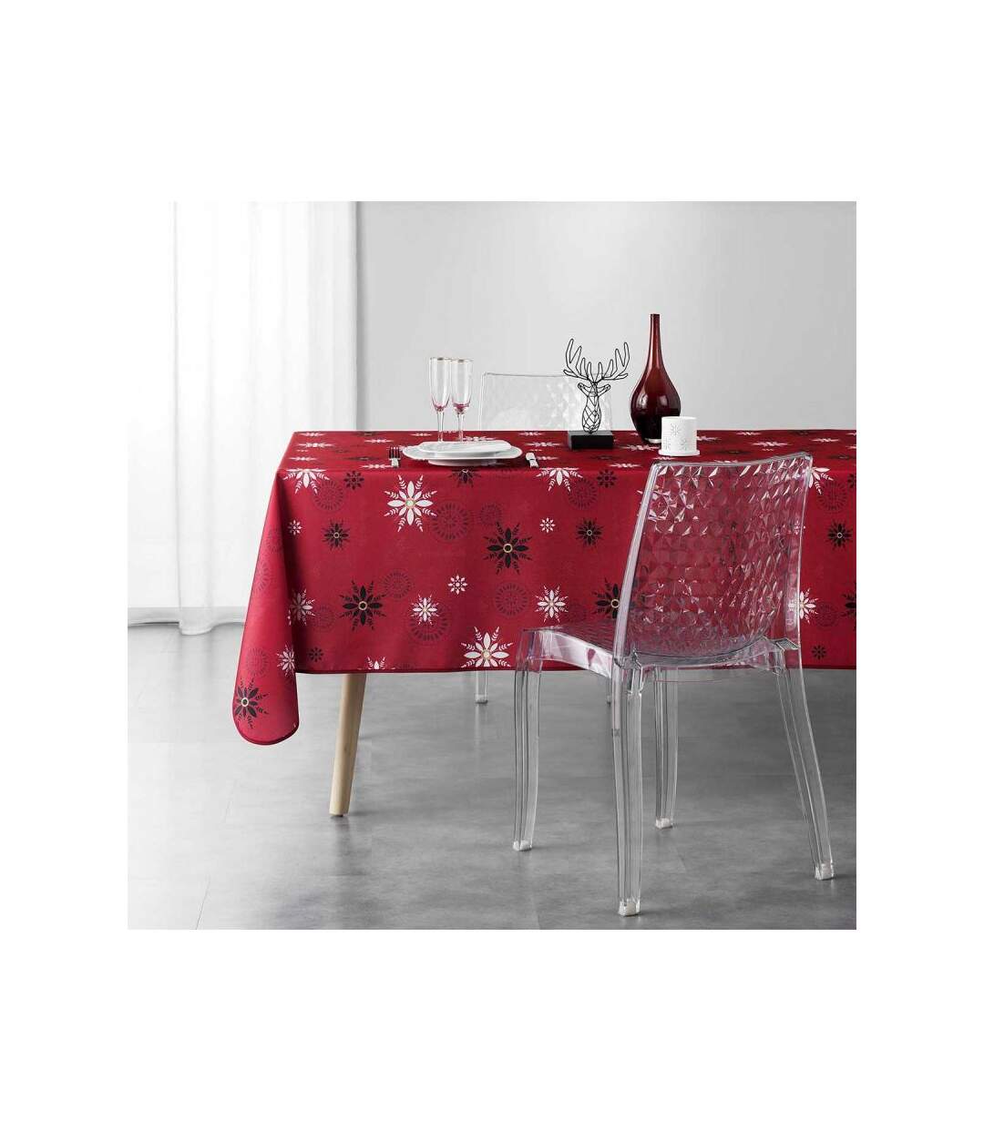 Nappe Imprimée Enchante 150x300cm Rouge