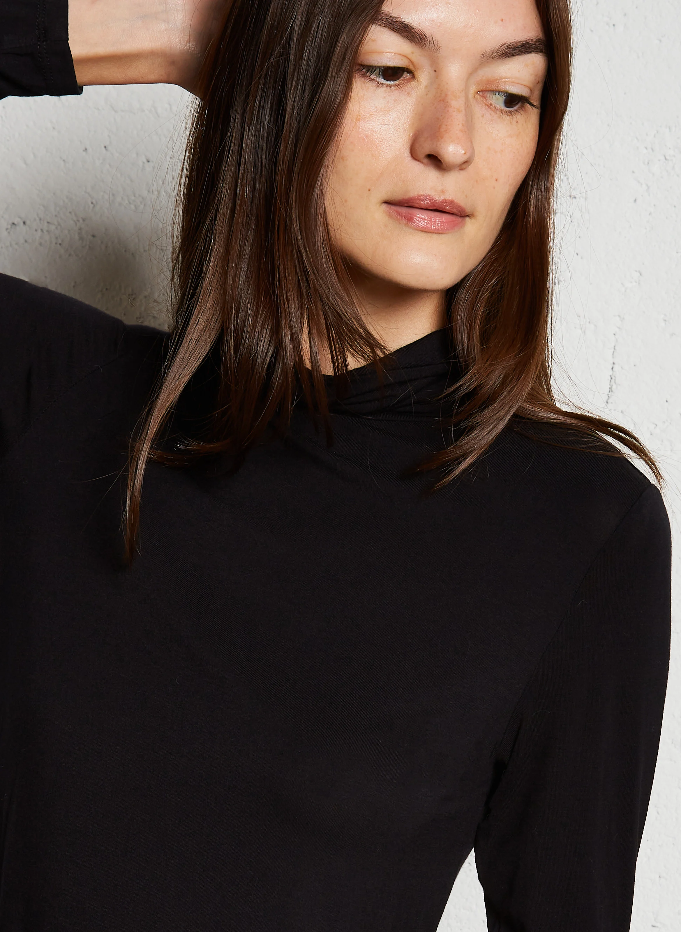 NAMMY - Sous-pull col roulé droit | Noir