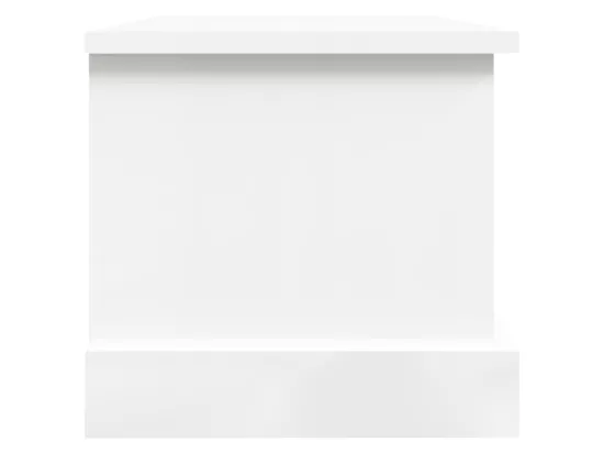 Boîte de rangement blanc brillant 50x30x28 cm bois d'ingénierie