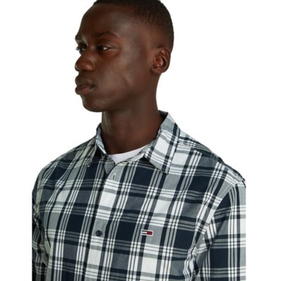 Chemise à manches longues homme Tjm Poplin check TOMMY HILFIGER