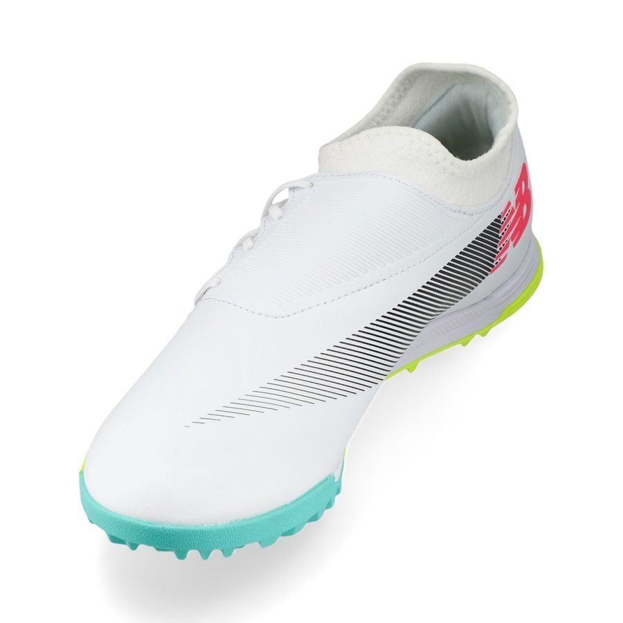 New Balance Furon V7 Dispatch TF - Blanc/Violet/Jaune Fluo