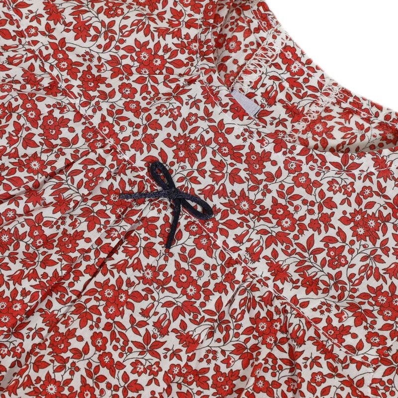 Blouse en coton imprimé Liberty rouge bébé fille Absorba Aucune nuance