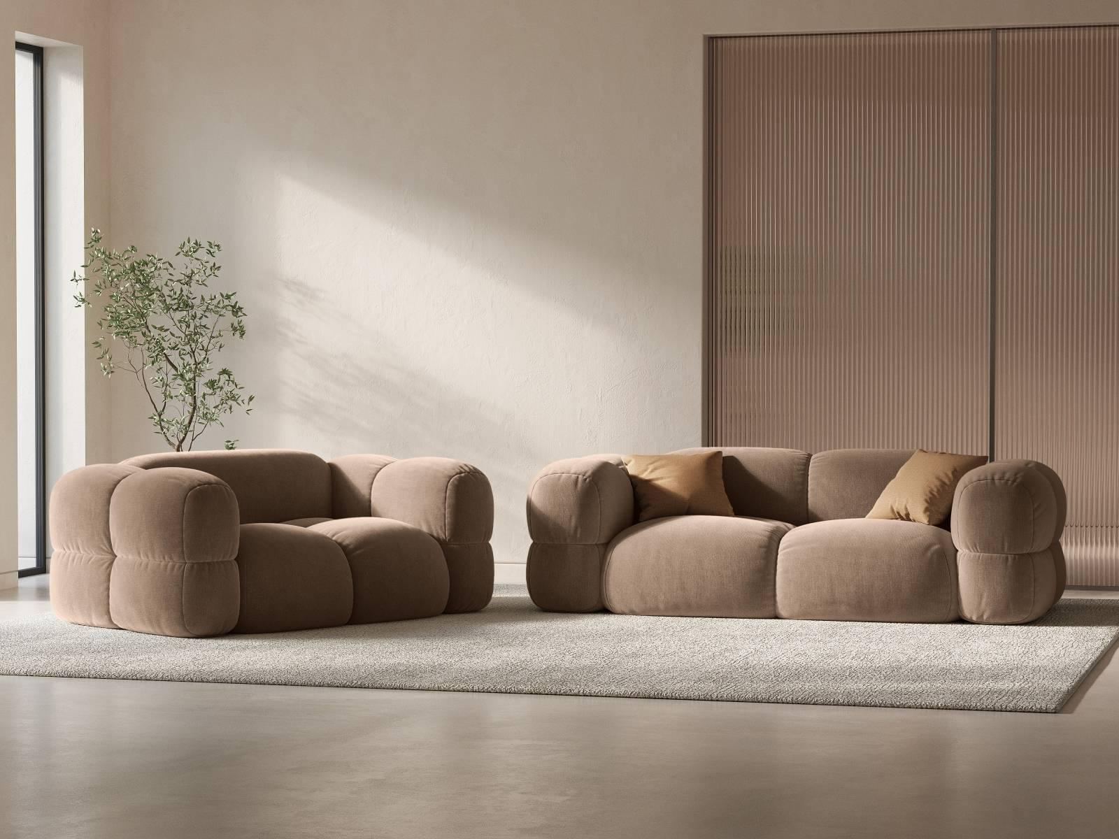 Cosmopolitan Design Loretto 2,5-zitsbank - Donkerbeige