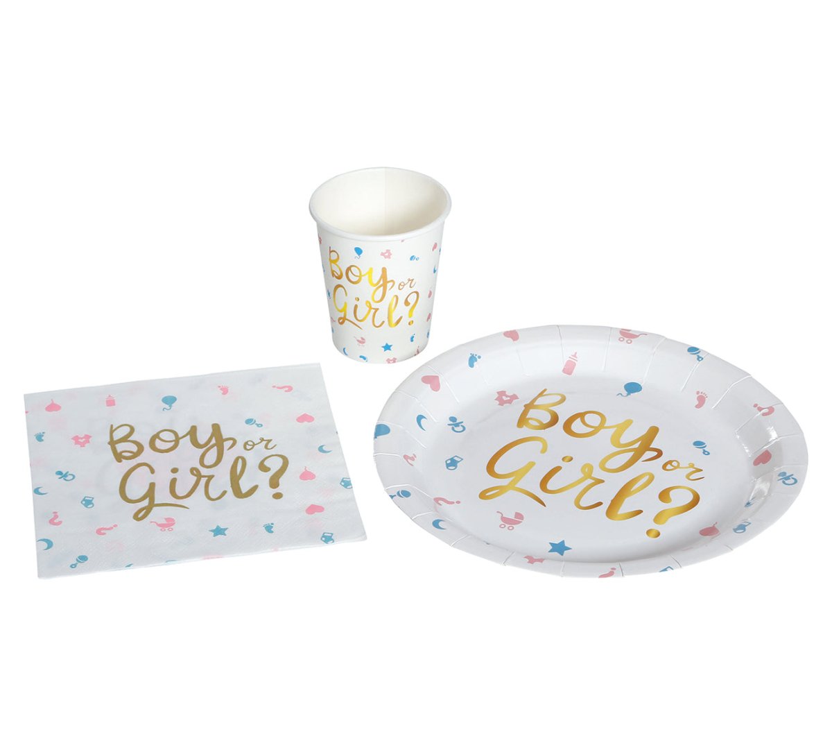 Gender Reveal Servetten 33cm 12st
