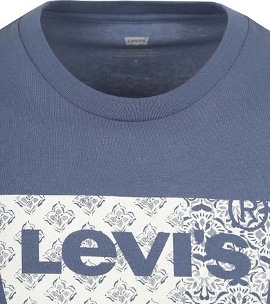Levi's T-Shirt Graphic Logo Bandana Indigo 22491-1812 kopen