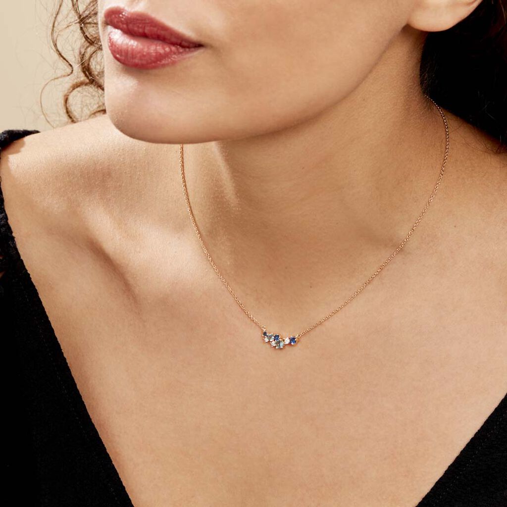 Collier More Plaqué Or Pierre Artificielle
