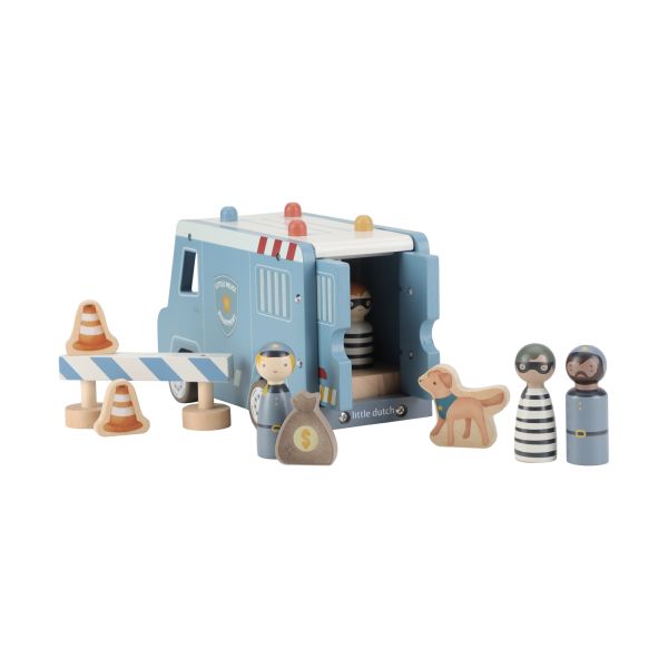 Little Dutch Politiewagen Inclusief Pegdolls – Hout