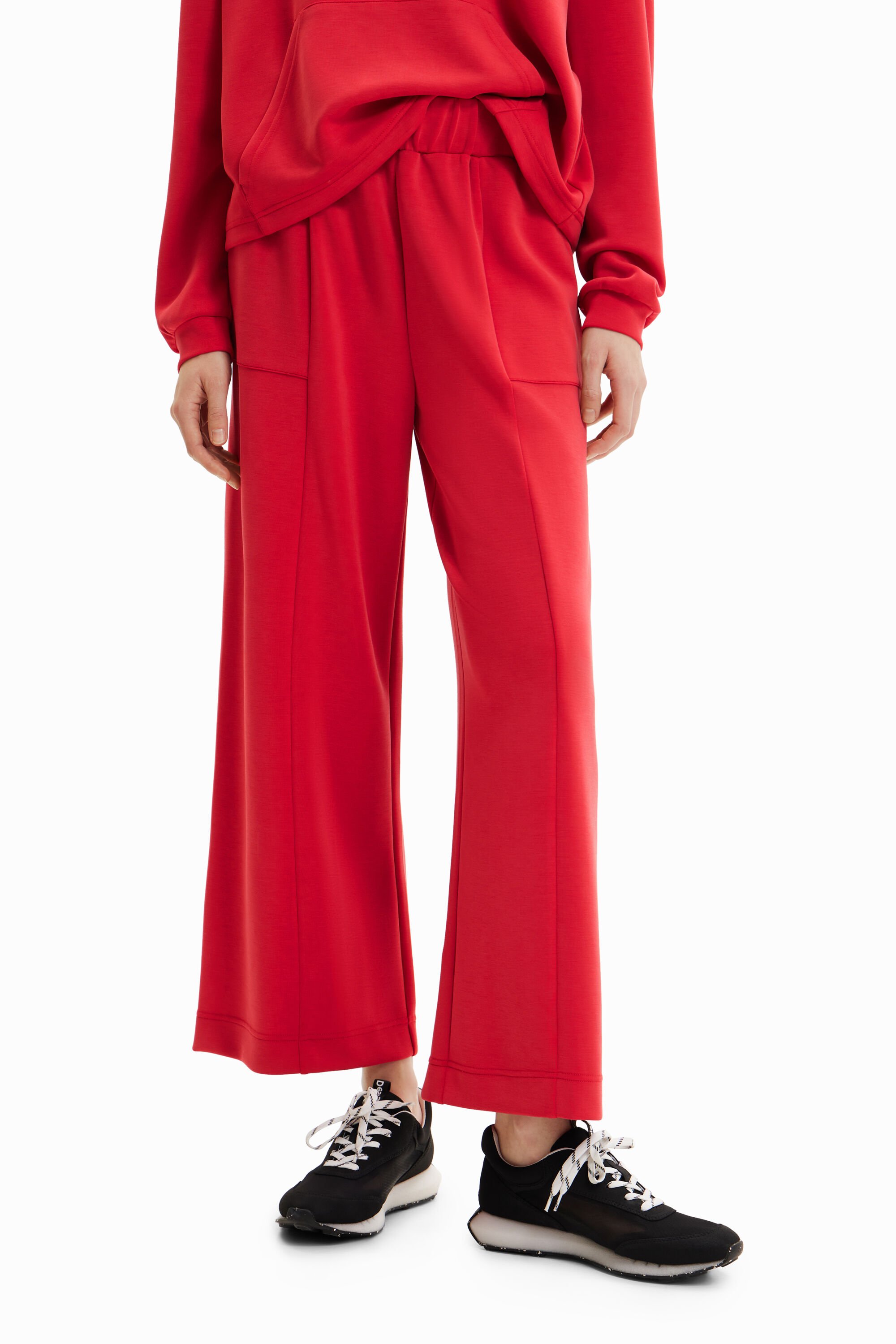Pantalon wide leg doux