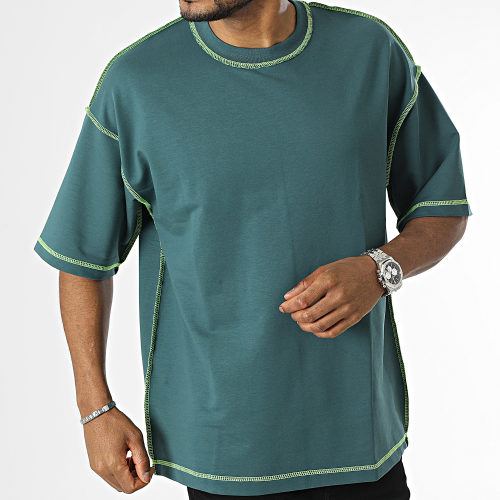 Tee Shirt Oversize Large Vert Foncé