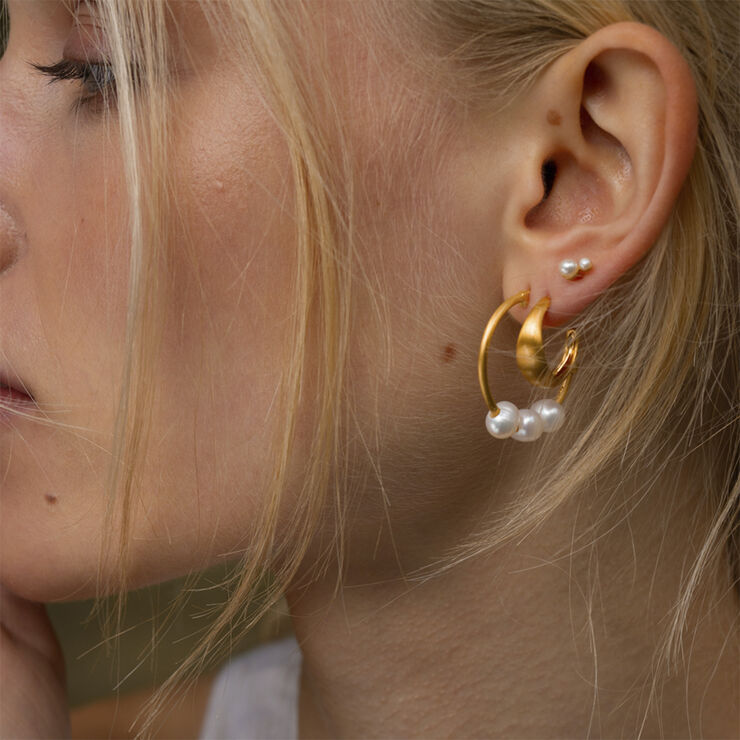 ByBiehl Emily Hoop Small - GP Gold plated silv