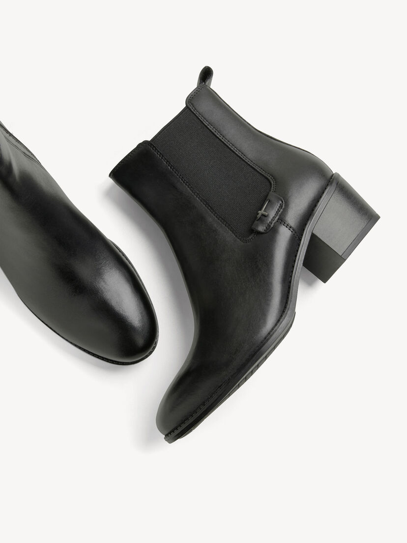 Leren Chelseaboot - zwart
