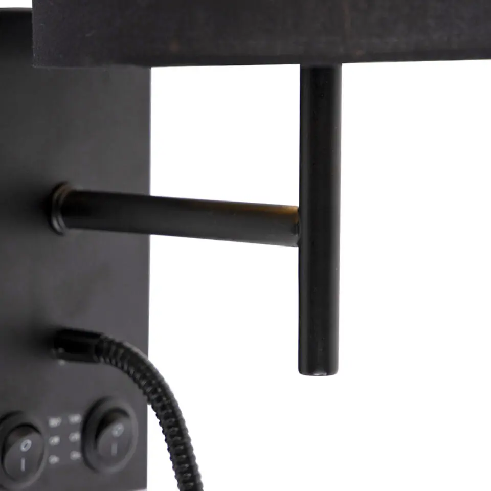 Qazqa wandlampen stacca zwart e27