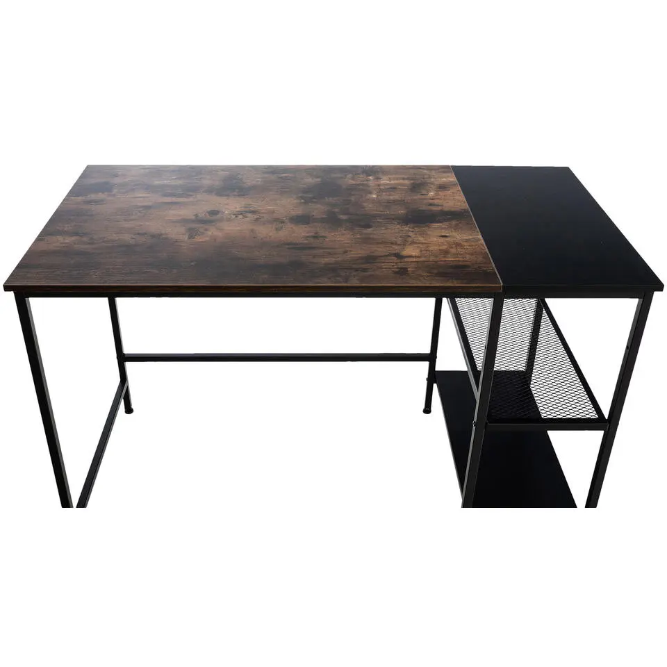 CLP Bureau Oviedo 76x120x60 cm - zwart/bruin