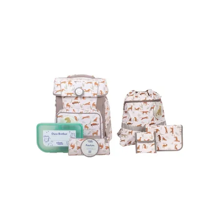 School-Mood Schulranzen-Set Champion Maxx Leopard (Nordic Collection), 7-teilig