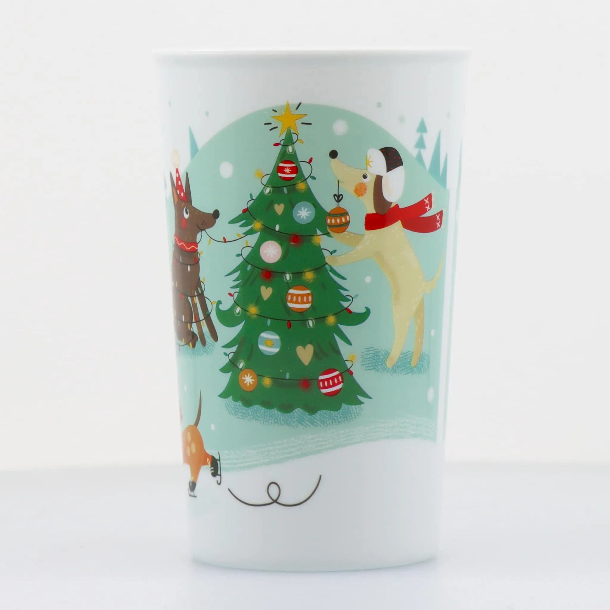 Trudeau Verre de Noël Wahoo! Chiens