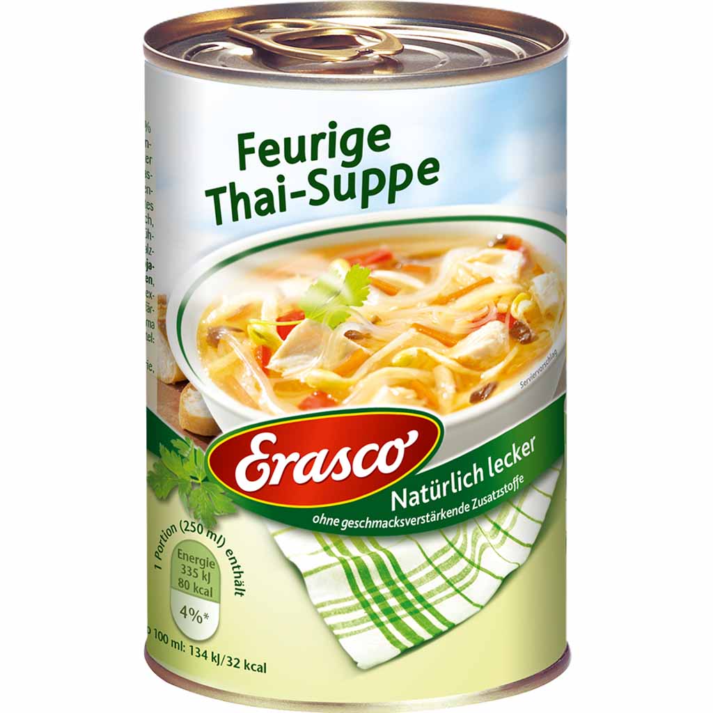 Erasco Suppen Feurige Thai-Suppe 390ml MHD:30.12.27