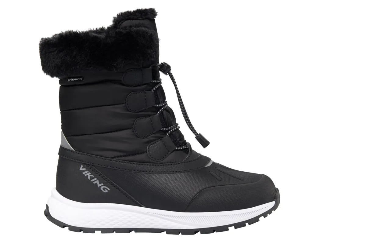 Viking Footwear Juniors' Equip Warm Waterproof Zip Black/Granite