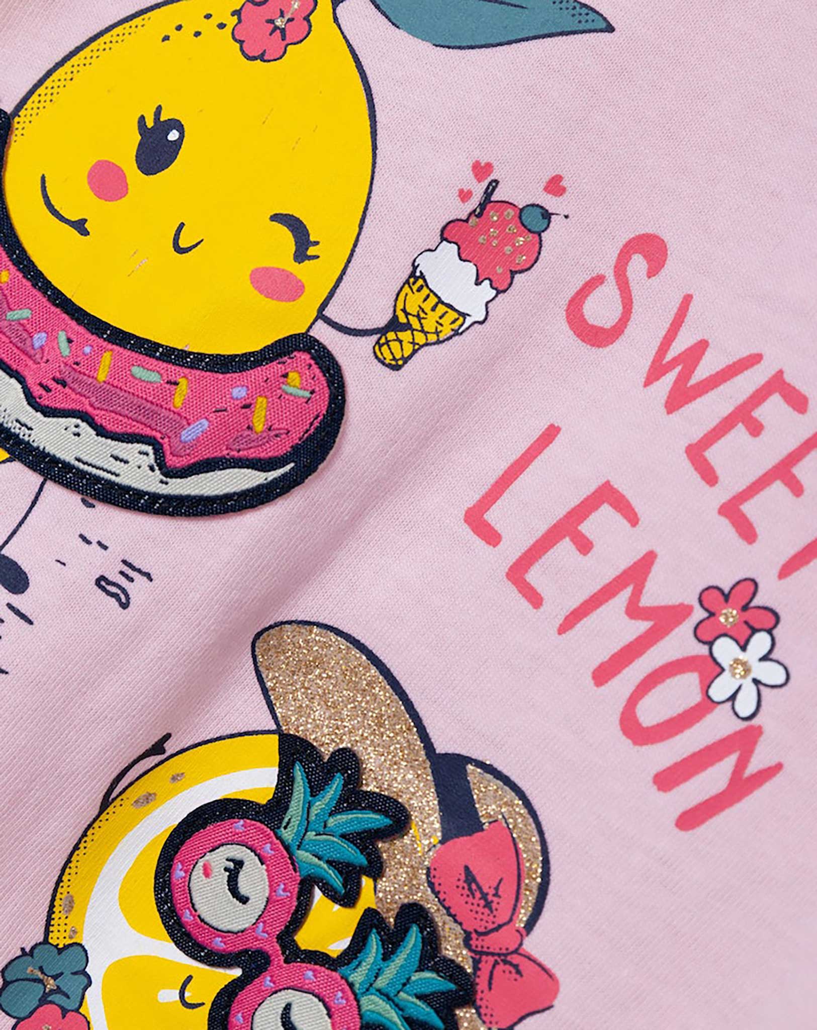 T-Shirt NMFDINAS SWEET LEMON in parfait pink