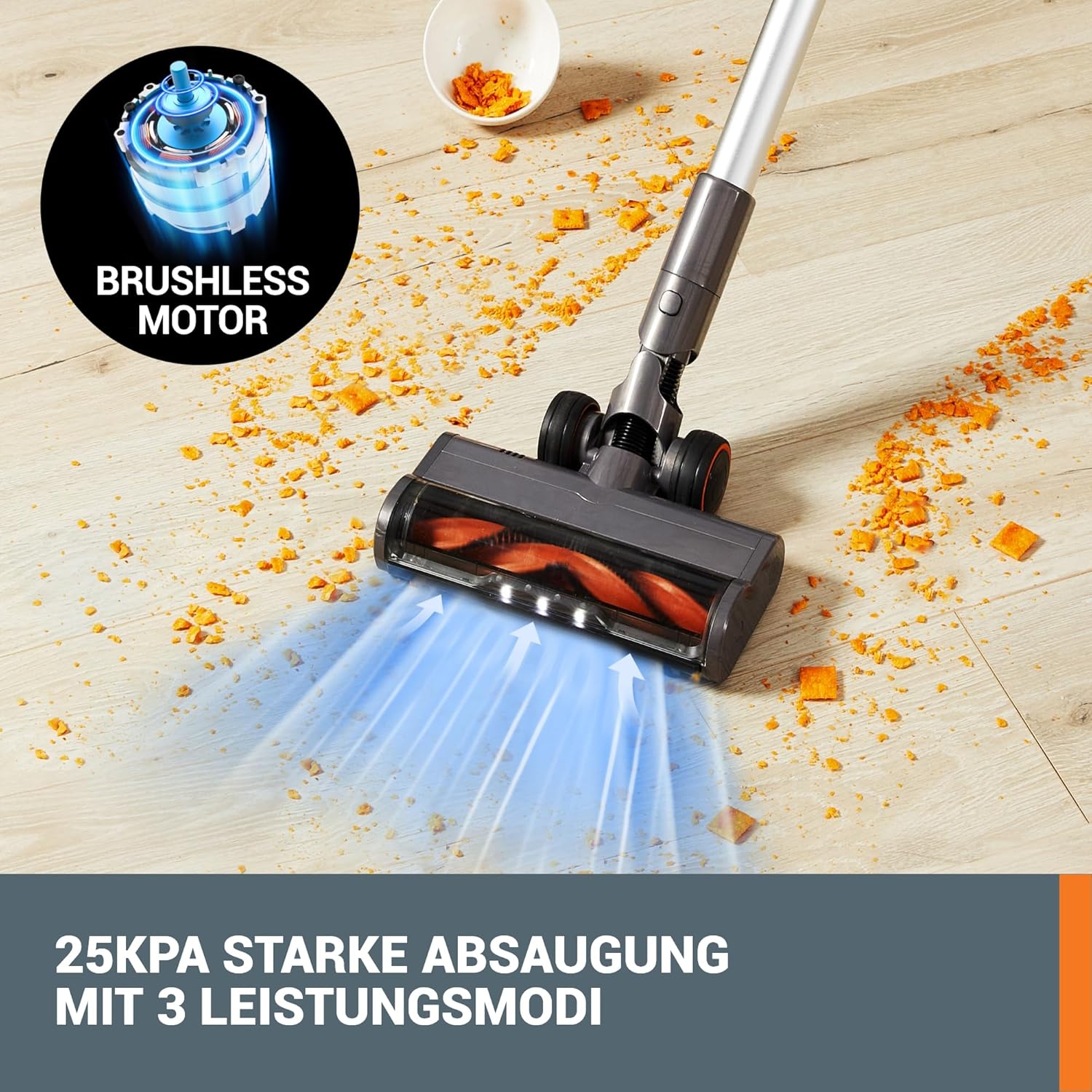 WORX 20V Akku Staubsauger WX038, 25Kpa Handstaubsauger kabellos, 45min Lange Laufzeit, leicht für Haustierhaare, Teppich, Auto - inkl. 2 Akkus und Wandhalterung Doppelladegerät