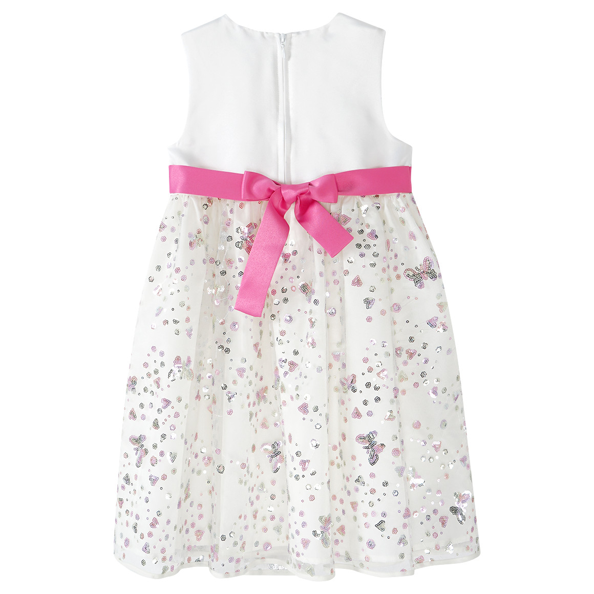 Topolino Festliches Mädchen Kleid mit Zierschleife cremeweiss