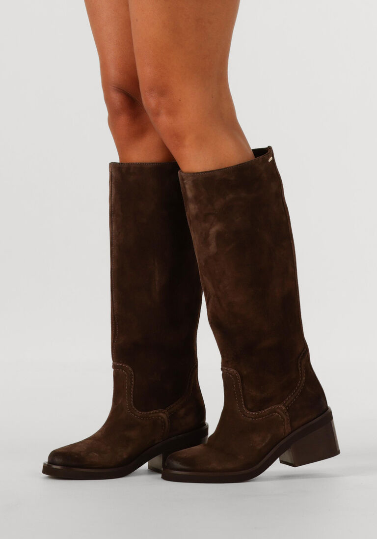 bruine nubikk hoge laarzen cassy boot