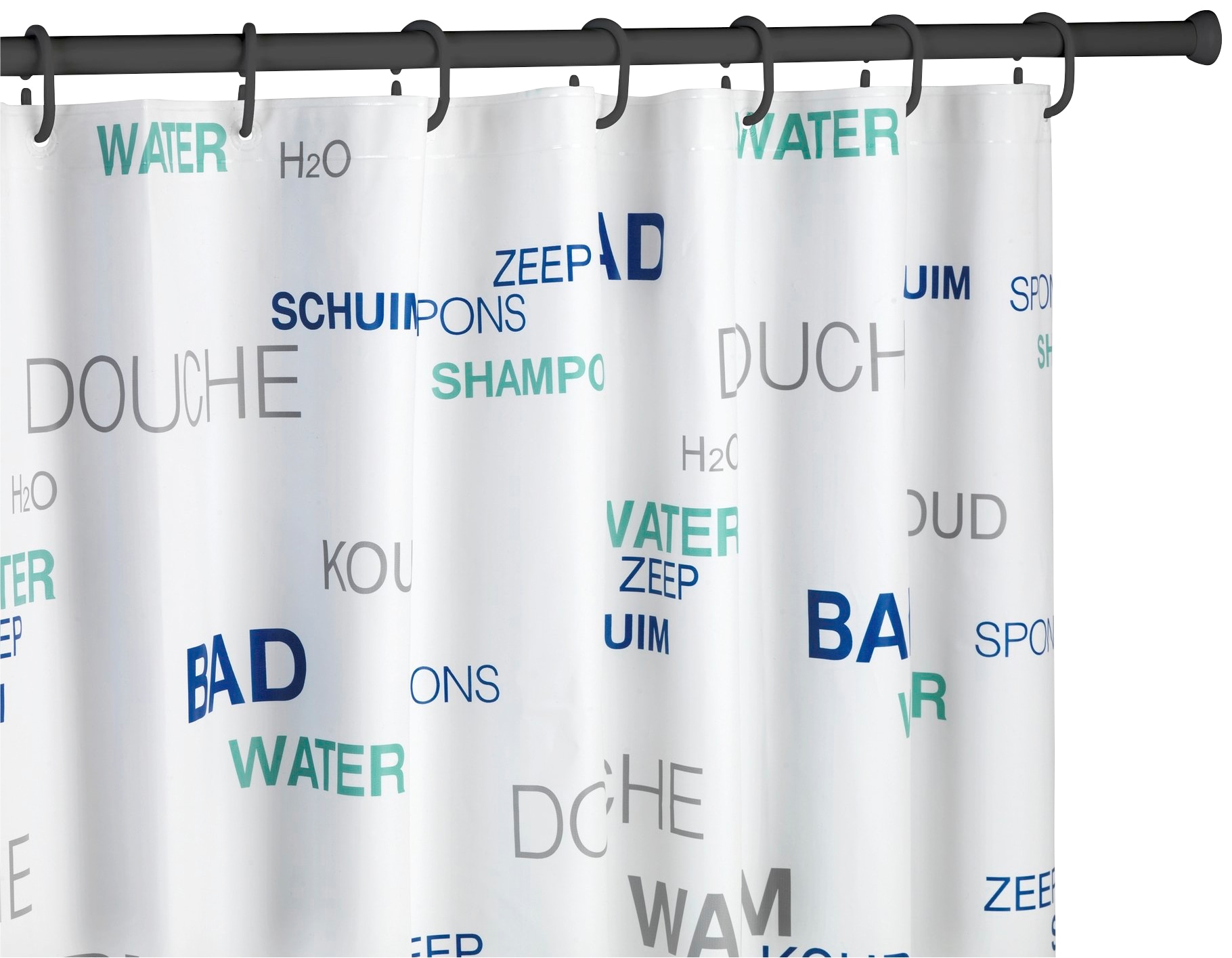 WENKO Duschvorhangstange »Schwarz« ausziehbar Länge 110-185 cm