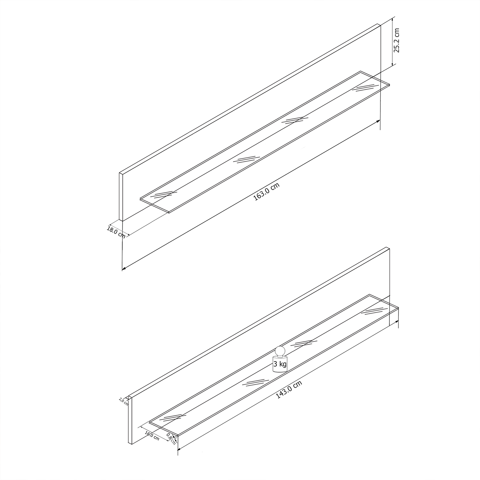 Wandboard HARTFORD - Wildeiche