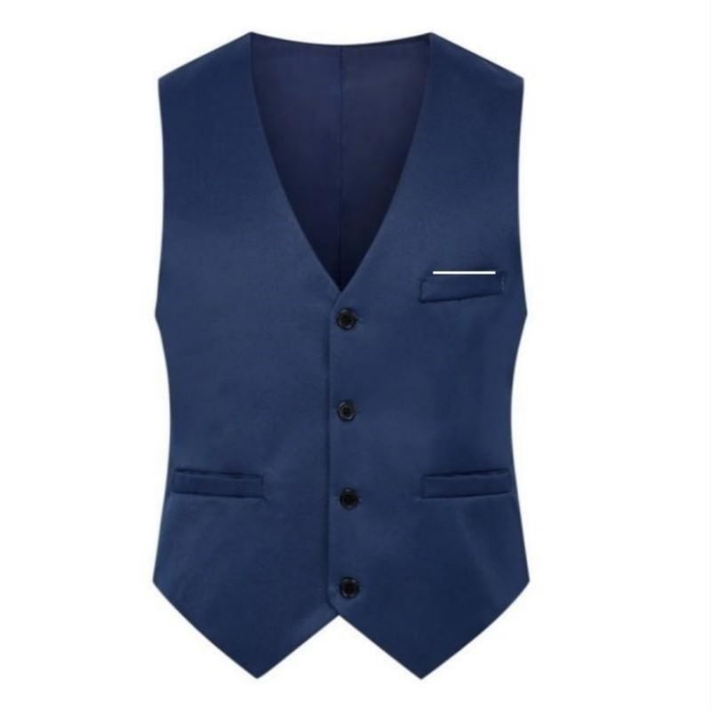 YIKES - V-hals effen enkelrijgs vest