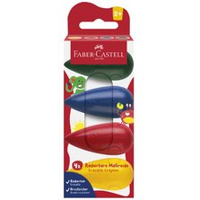 FABER-CASTELL Craie de cire Poire, étui en carton de 4