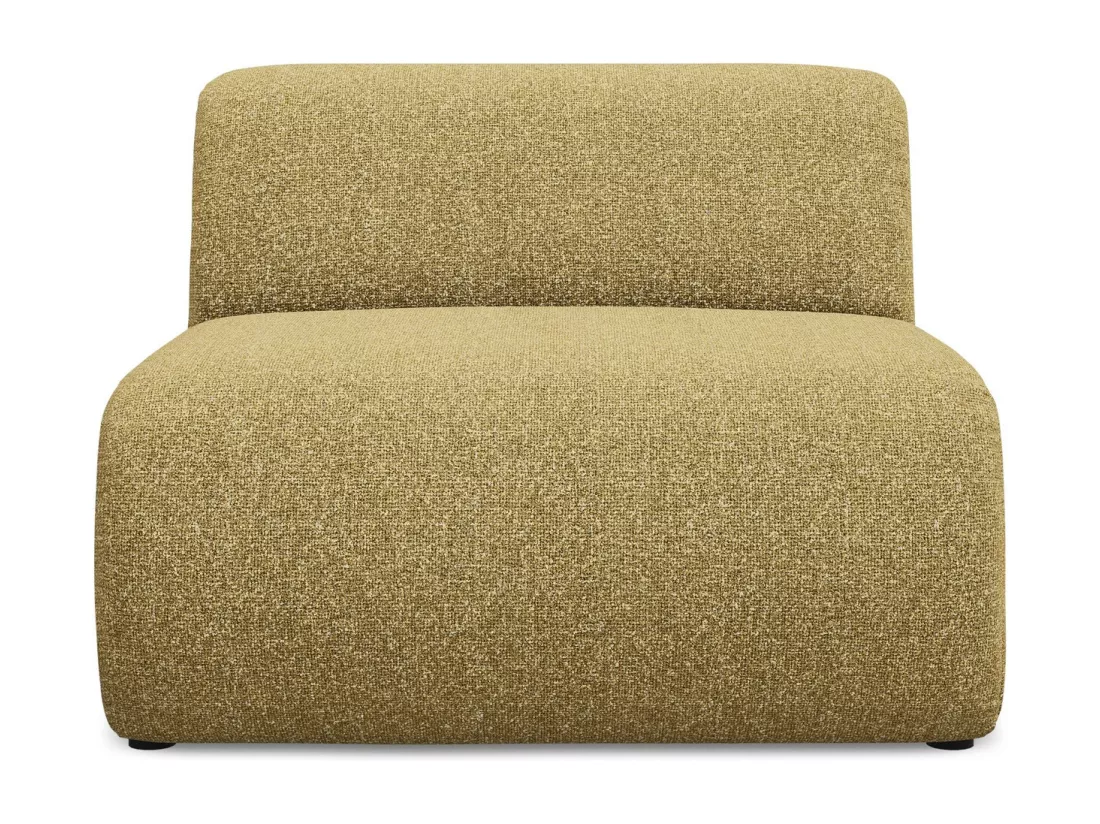 Fauteuil pour canapé modulable en tissu texturé - moutarde - EKAHI
