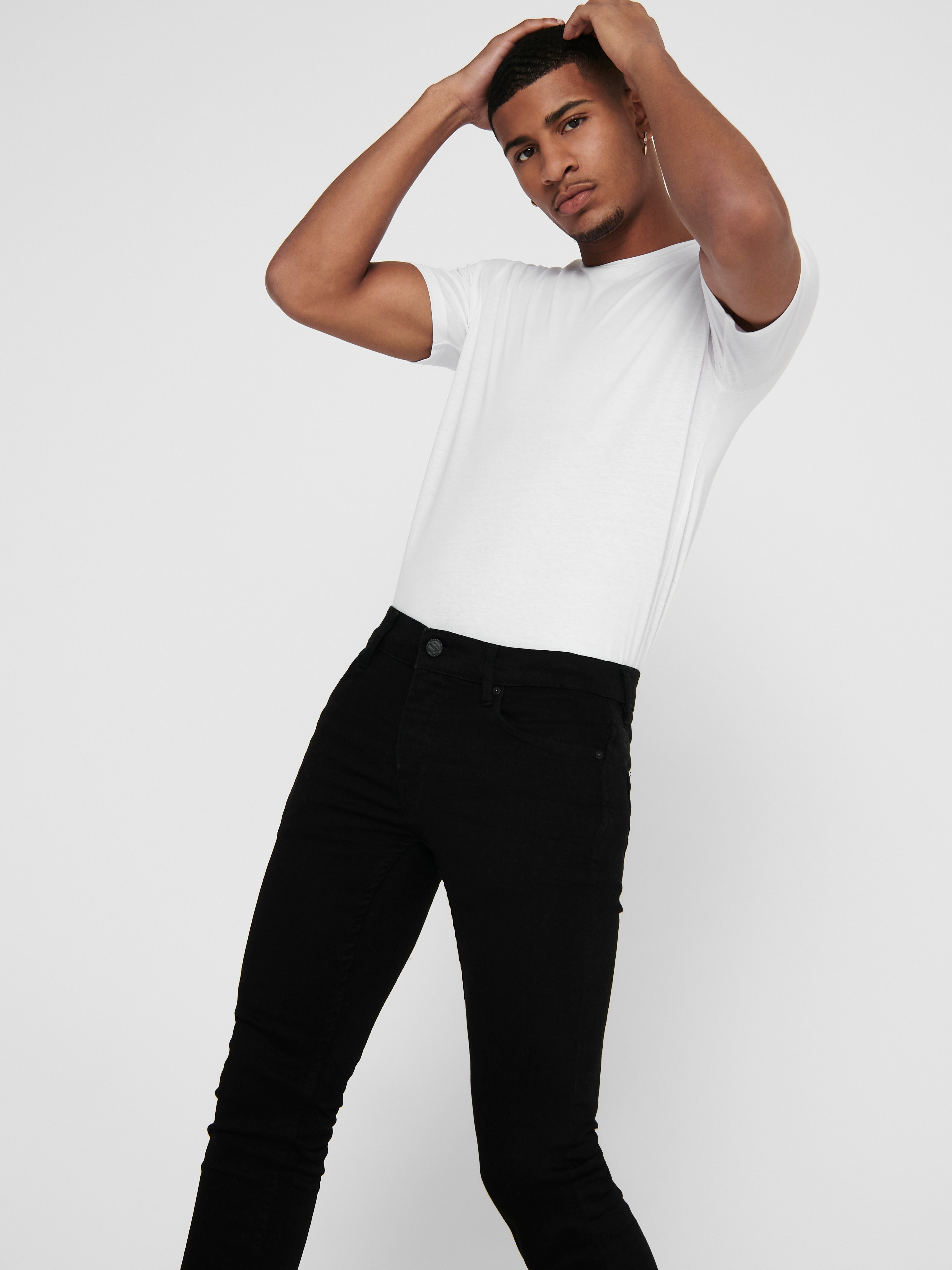 ONSLOOM Mid Rise Slim Fit Jeans Black Denim