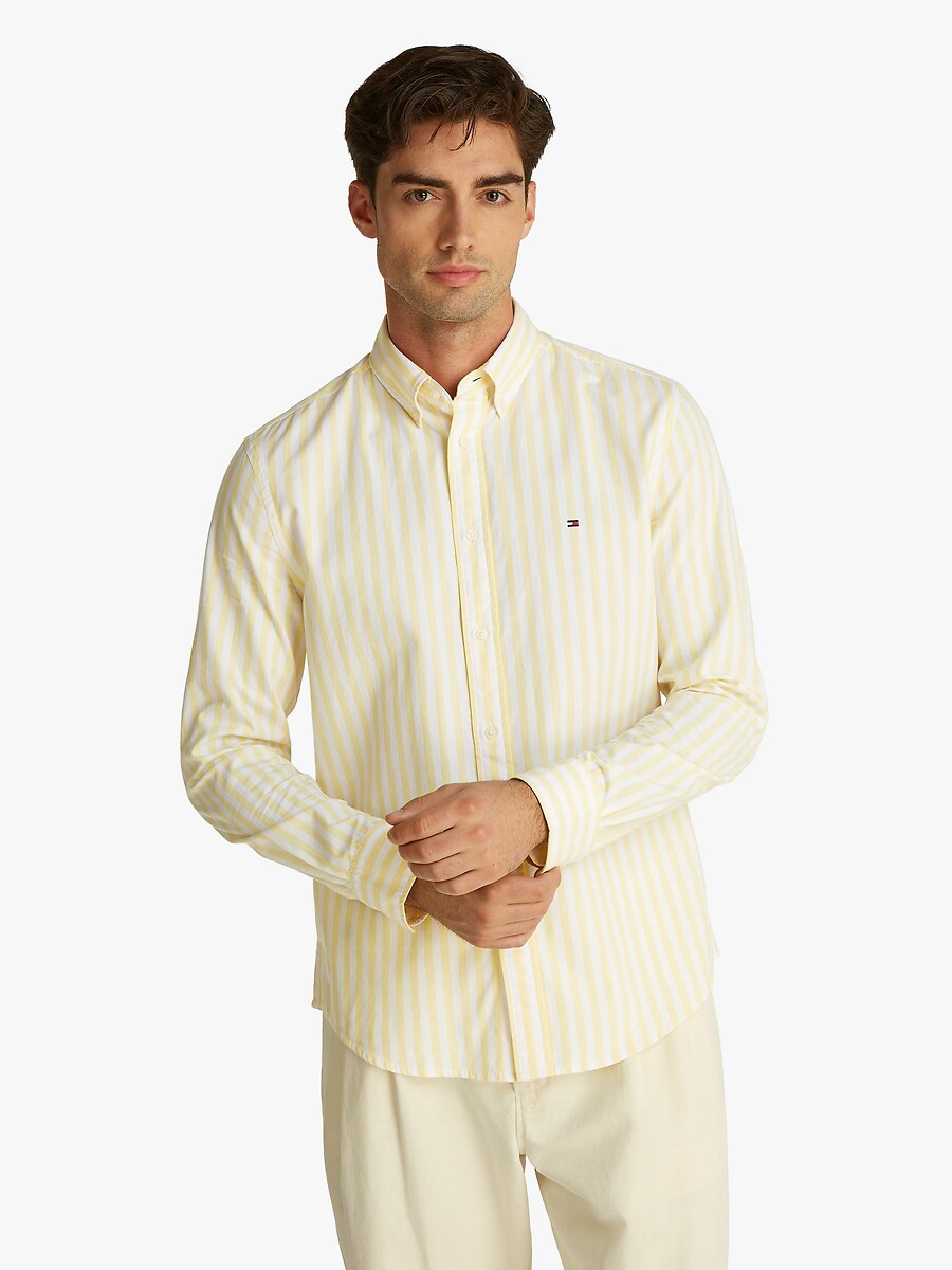 TOMMY HILFIGER<br>Camisa de popeline com listras retas