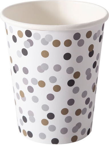 Duni kerstbeker bio Dream Dots wit 240 ml 10 stuks