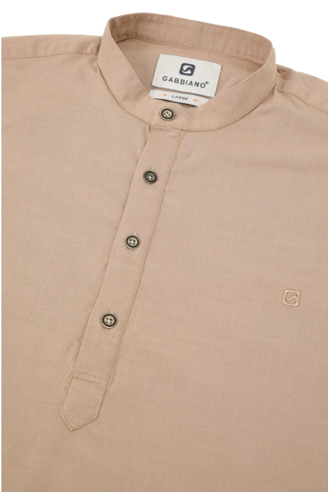 Gabbiano camel heren overhemd