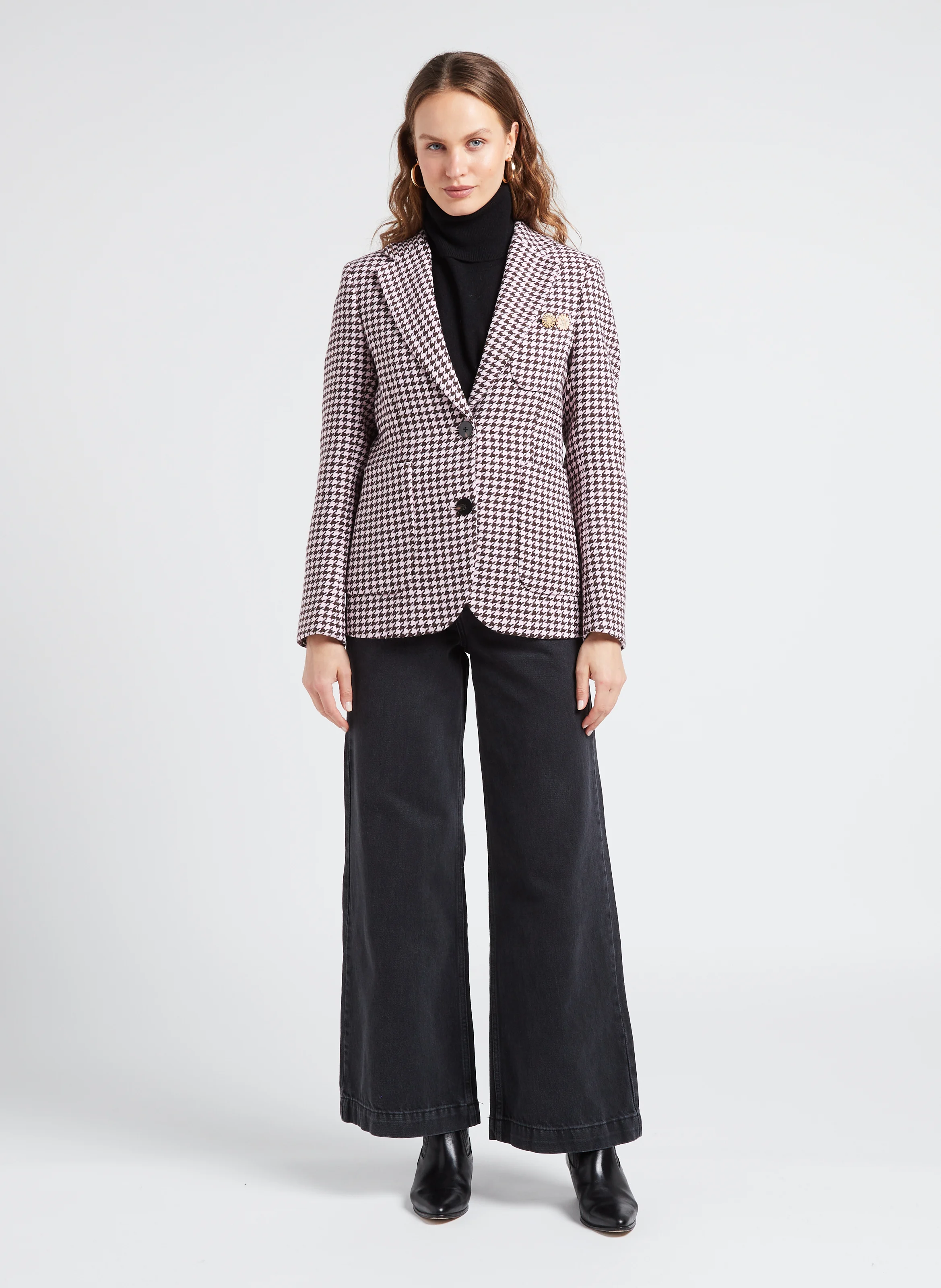 Veste de tailleur cintrée| Rose