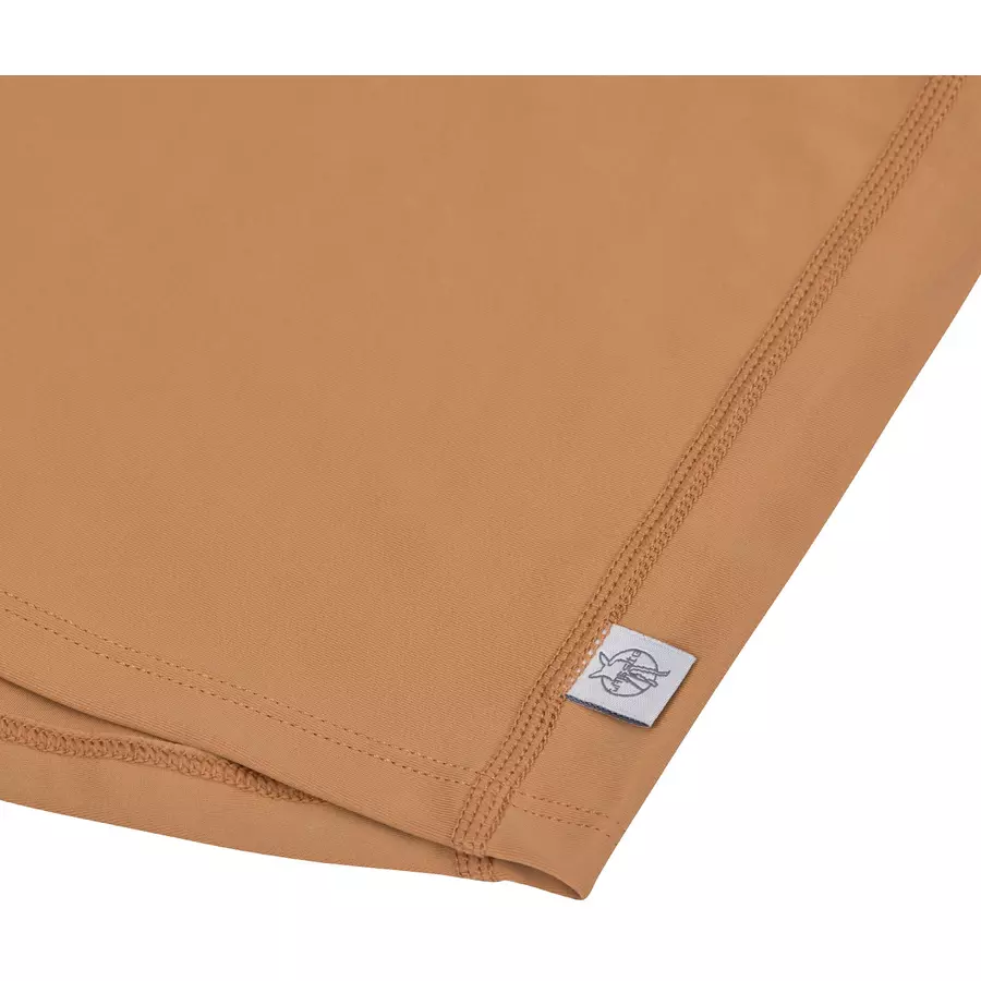 LÄSSIG UV-Kurzarm-Badeshirt Muscheln Karamell