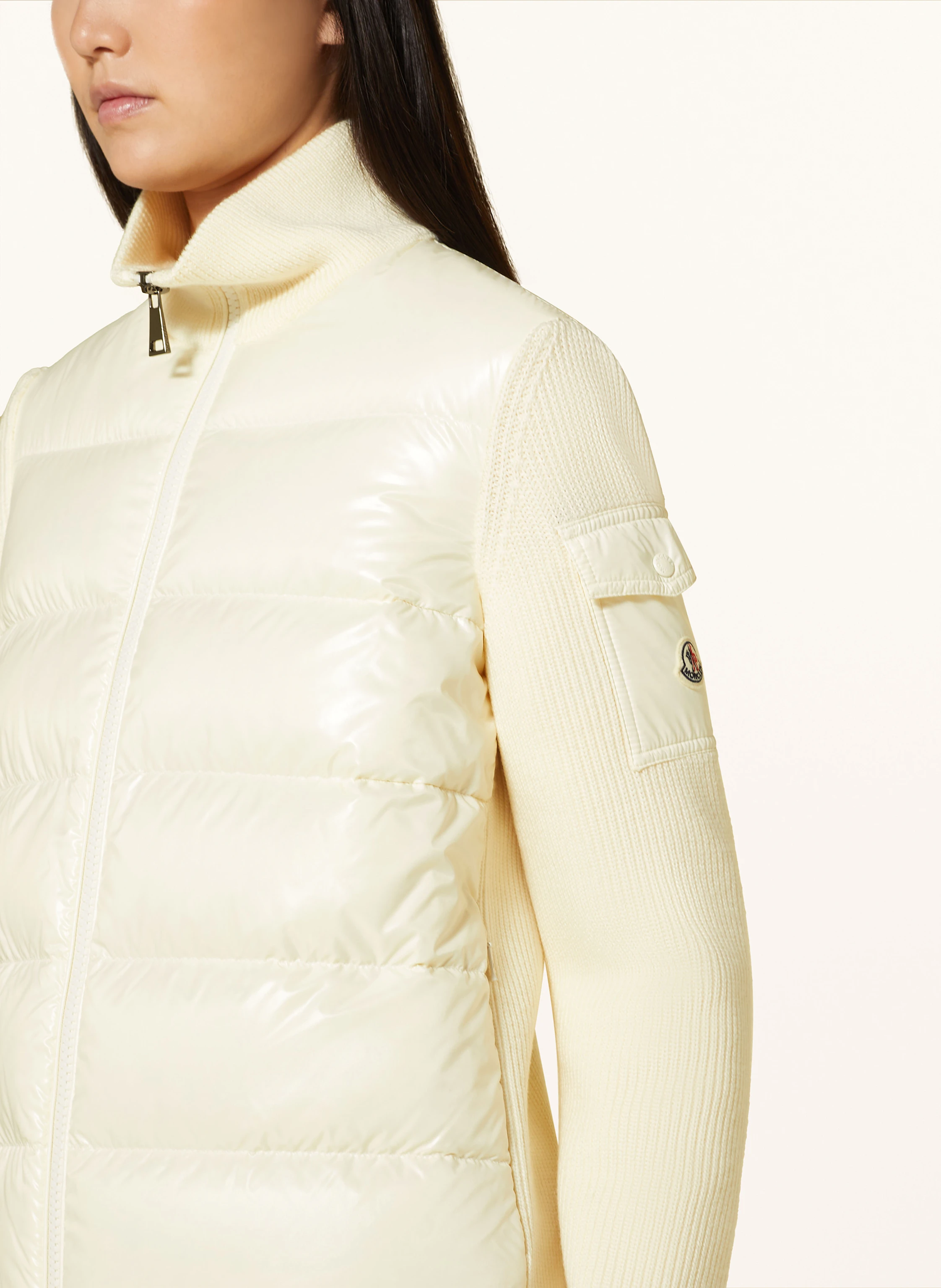 MONCLER Strickjacke im Materialmix